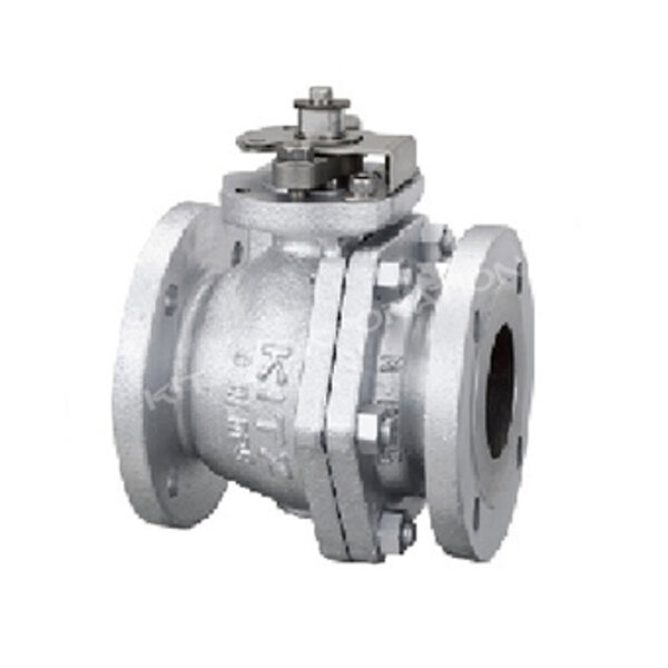 A stainless steel valve with a flanged connection and a handle for operation. The valve is designed for controlling the flow of liquids or gases, showcasing a durable and robust construction suitable for industrial applications.